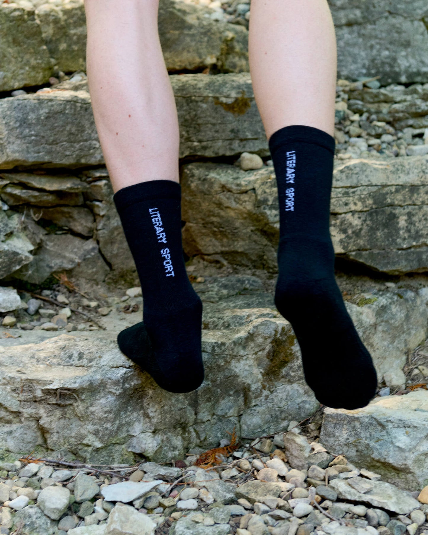 Literary Sport | Unisex Locke Crew Socks in Black