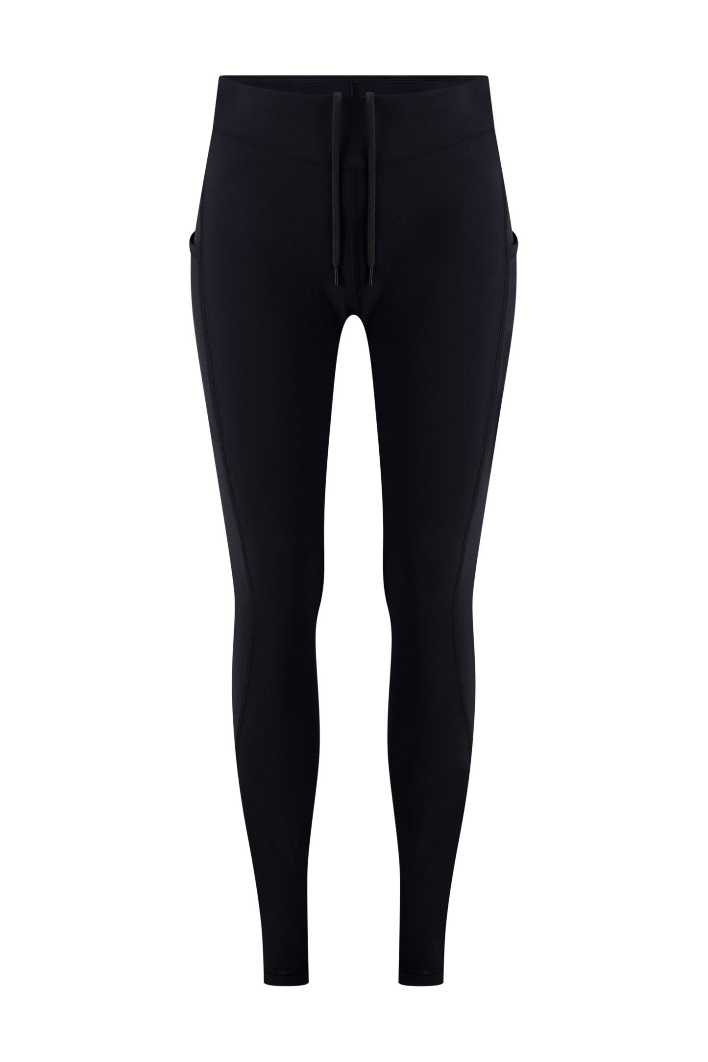Literary Sport | Women's Full-Length Insulated Running Leggings & Tights - Ursula Cargo Tight in Black