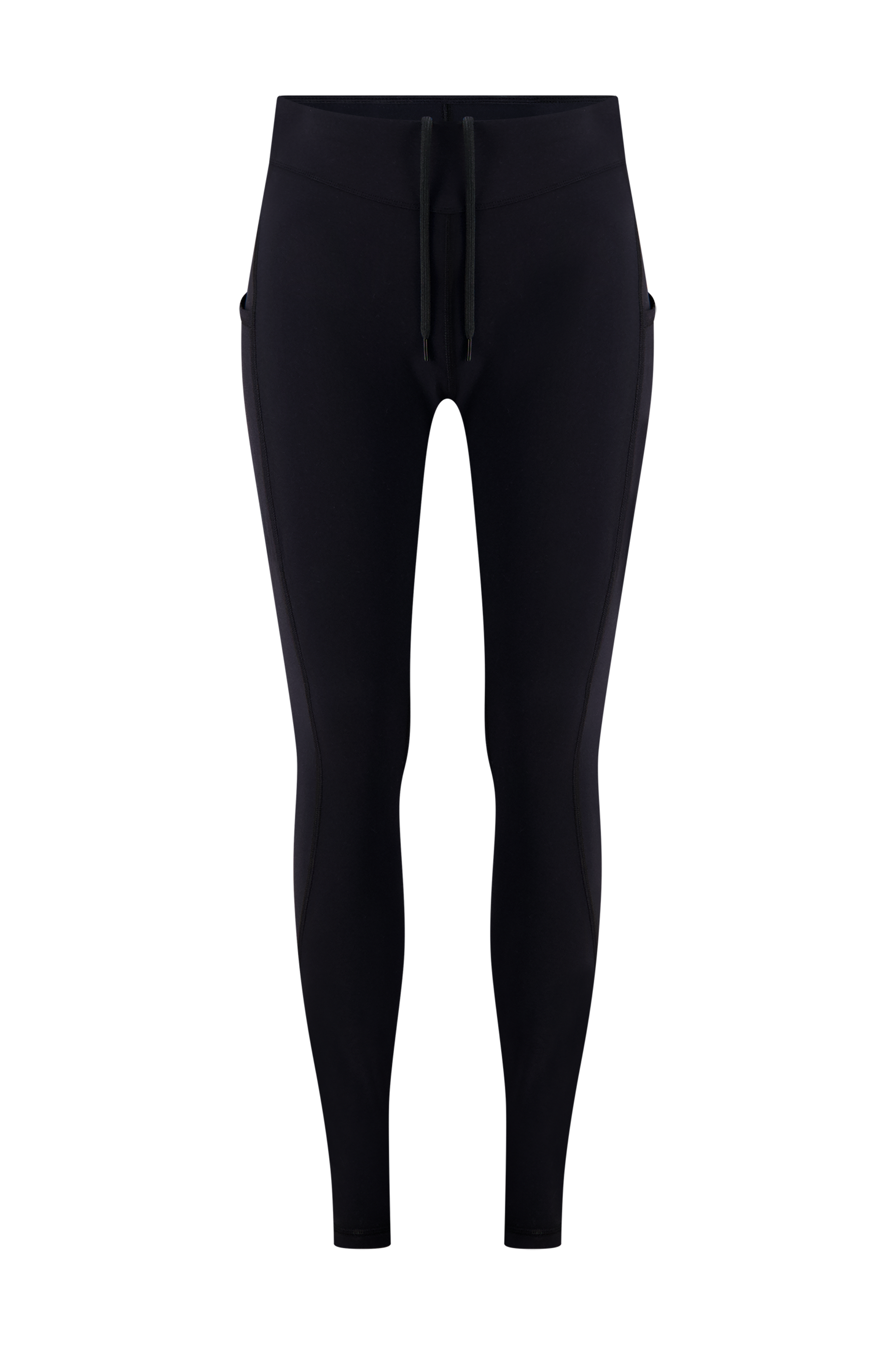 Literary Sport | Women's Full-Length Insulated Running Leggings & Tights - Ursula Cargo Tight in Black