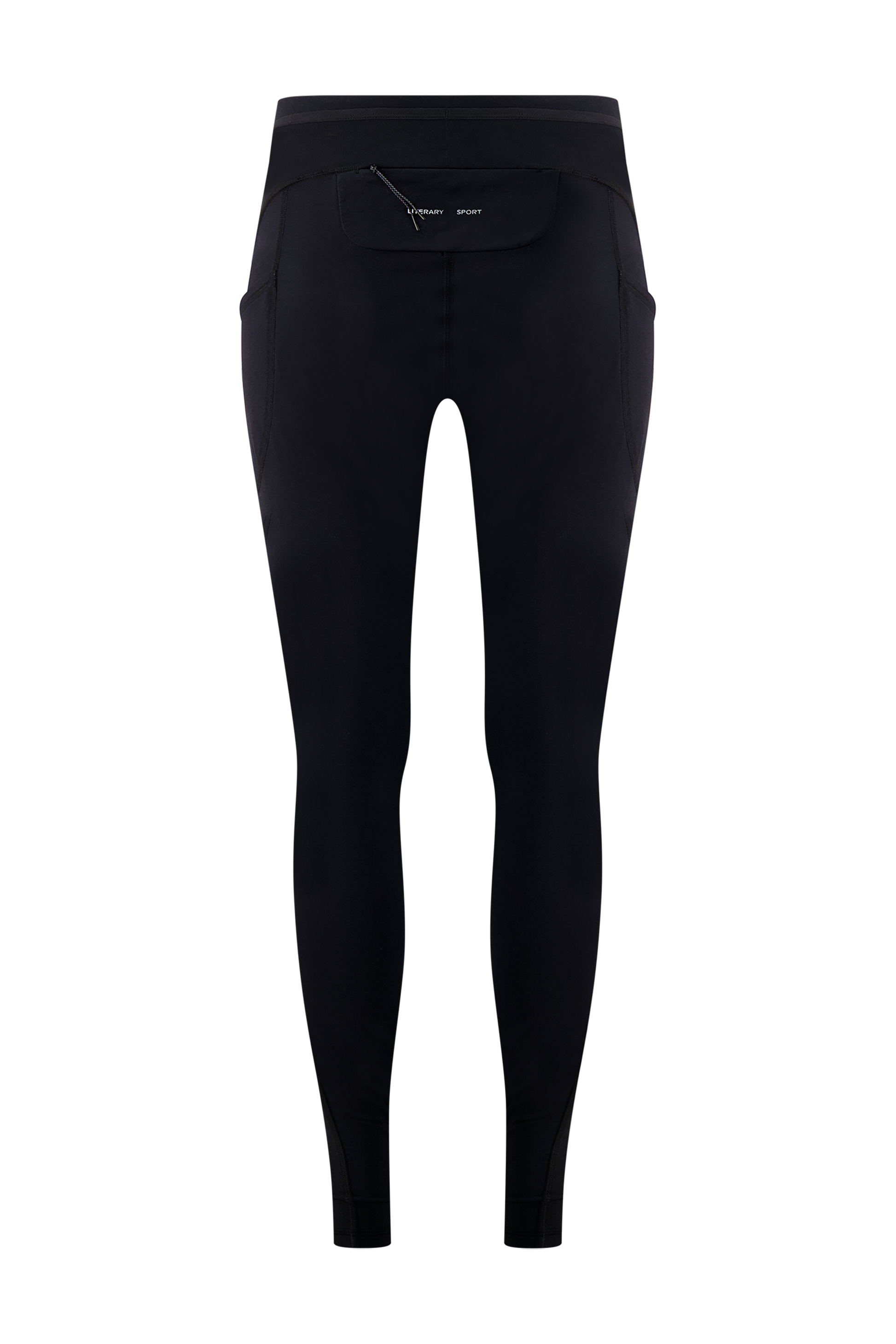 Literary Sport | Women's Full-Length Insulated Running Leggings & Tights - Ursula Cargo Tight in Black