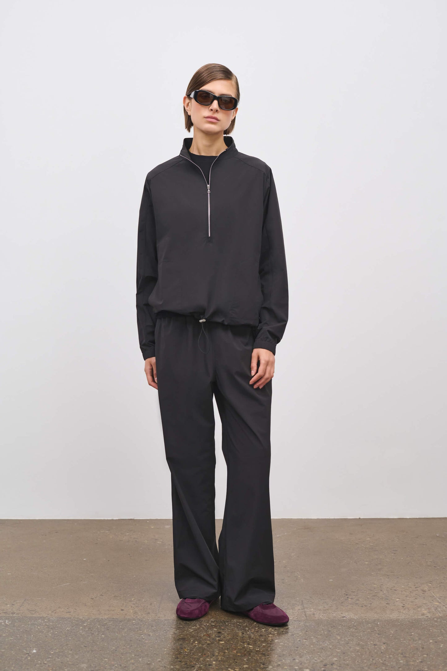 Literary Sport | Womens Virginia Half Zip Performance Jacket in Black