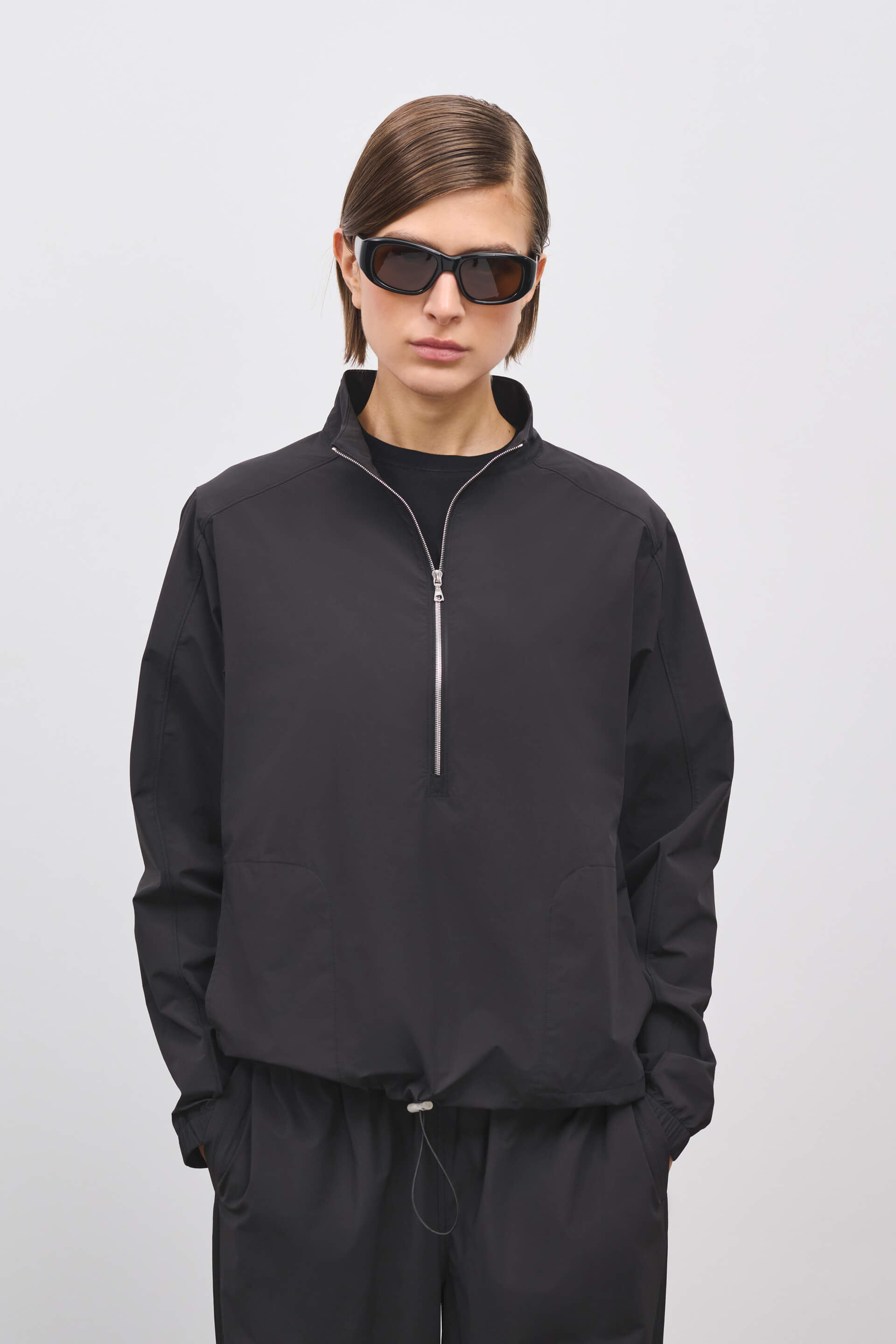 Literary Sport | Womens Virginia Half Zip Performance Jacket in Black