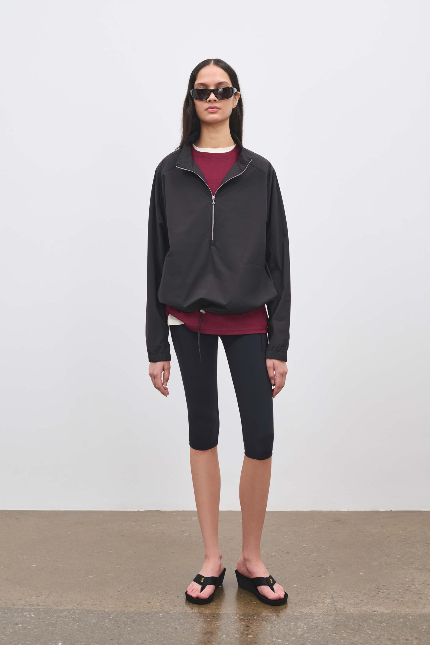 Literary Sport | Womens Virginia Half Zip Performance Jacket in Black