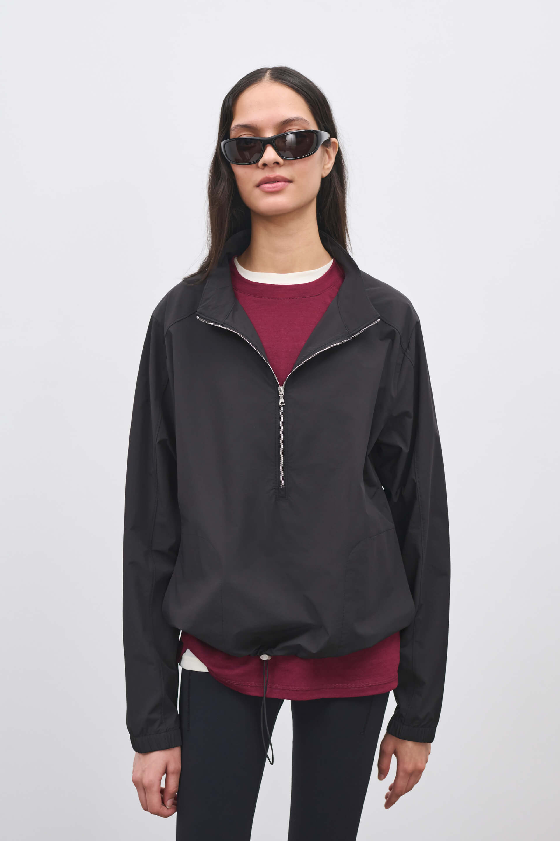 Literary Sport | Womens Virginia Half Zip Performance Jacket in Black