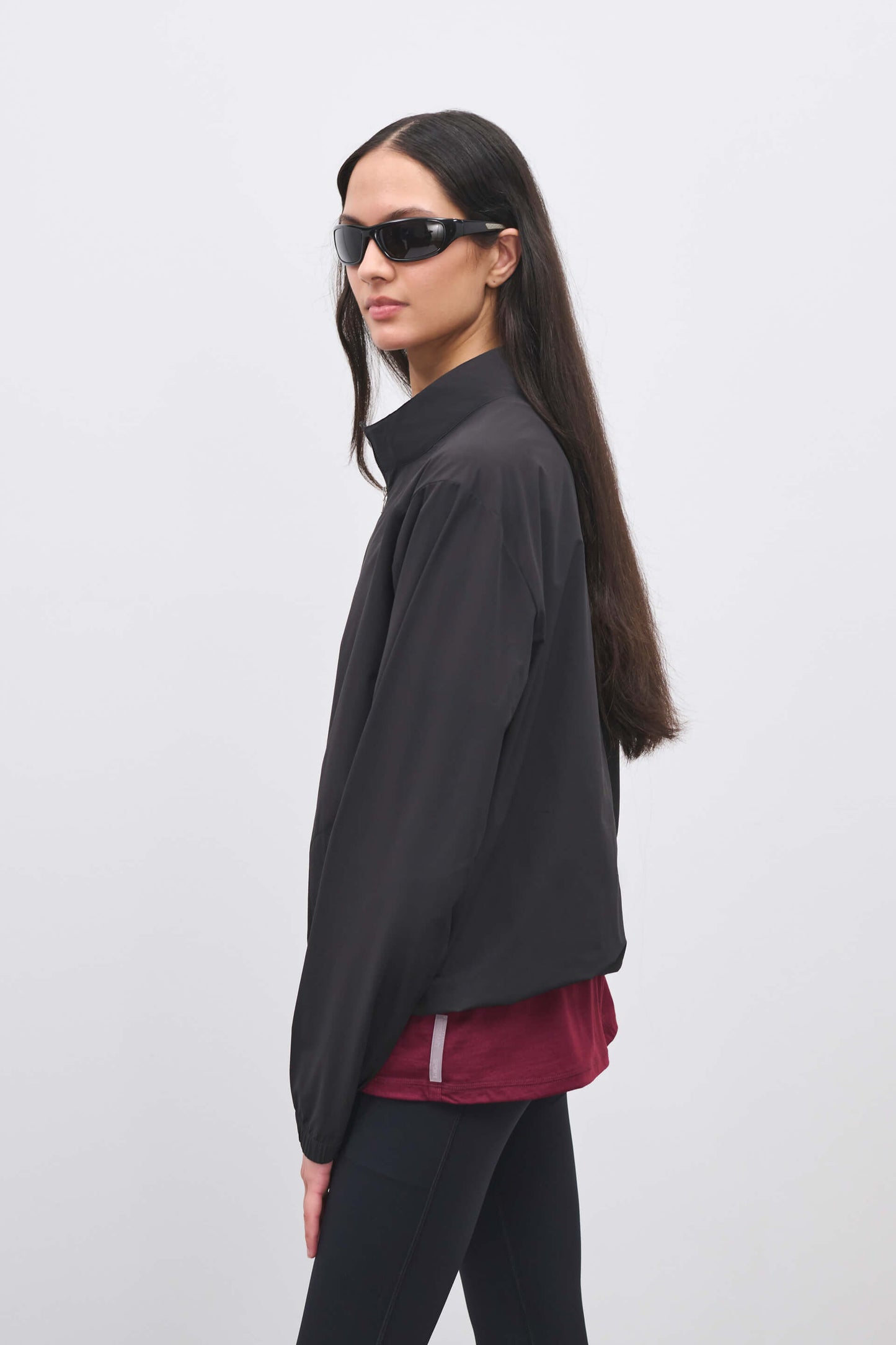 Literary Sport | Womens Virginia Half Zip Performance Jacket in Black