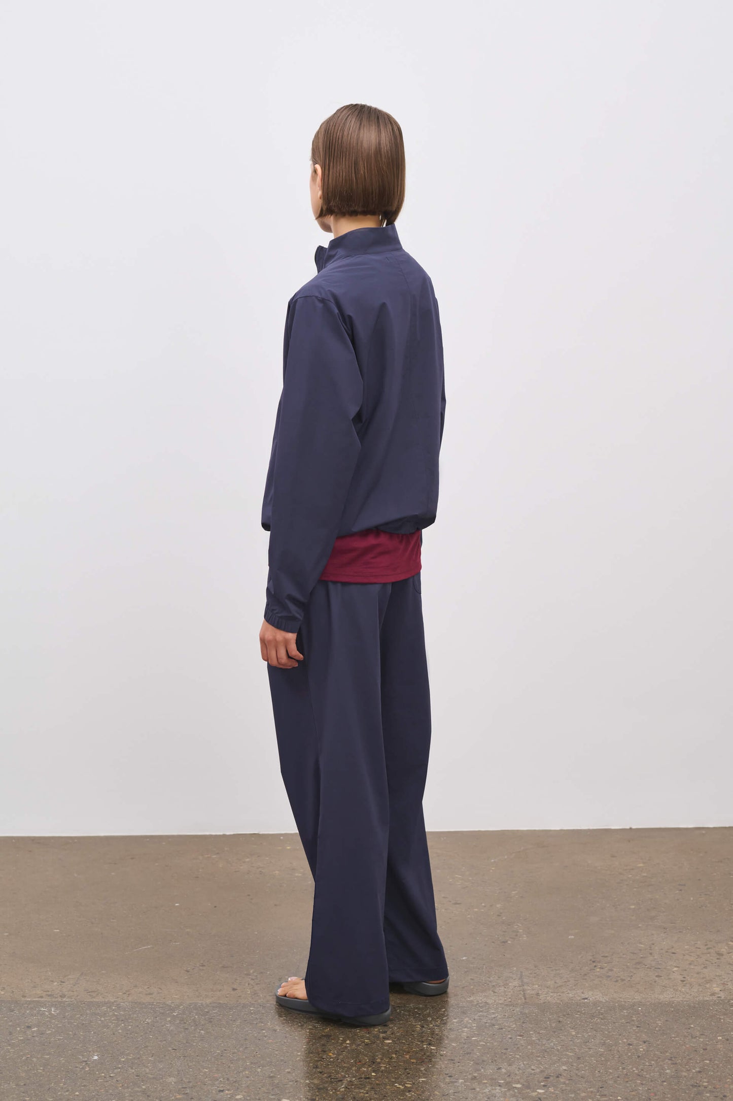 Literary Sport | Womens Virginia Half Zip Performance Jacket in Washed Navy Blue