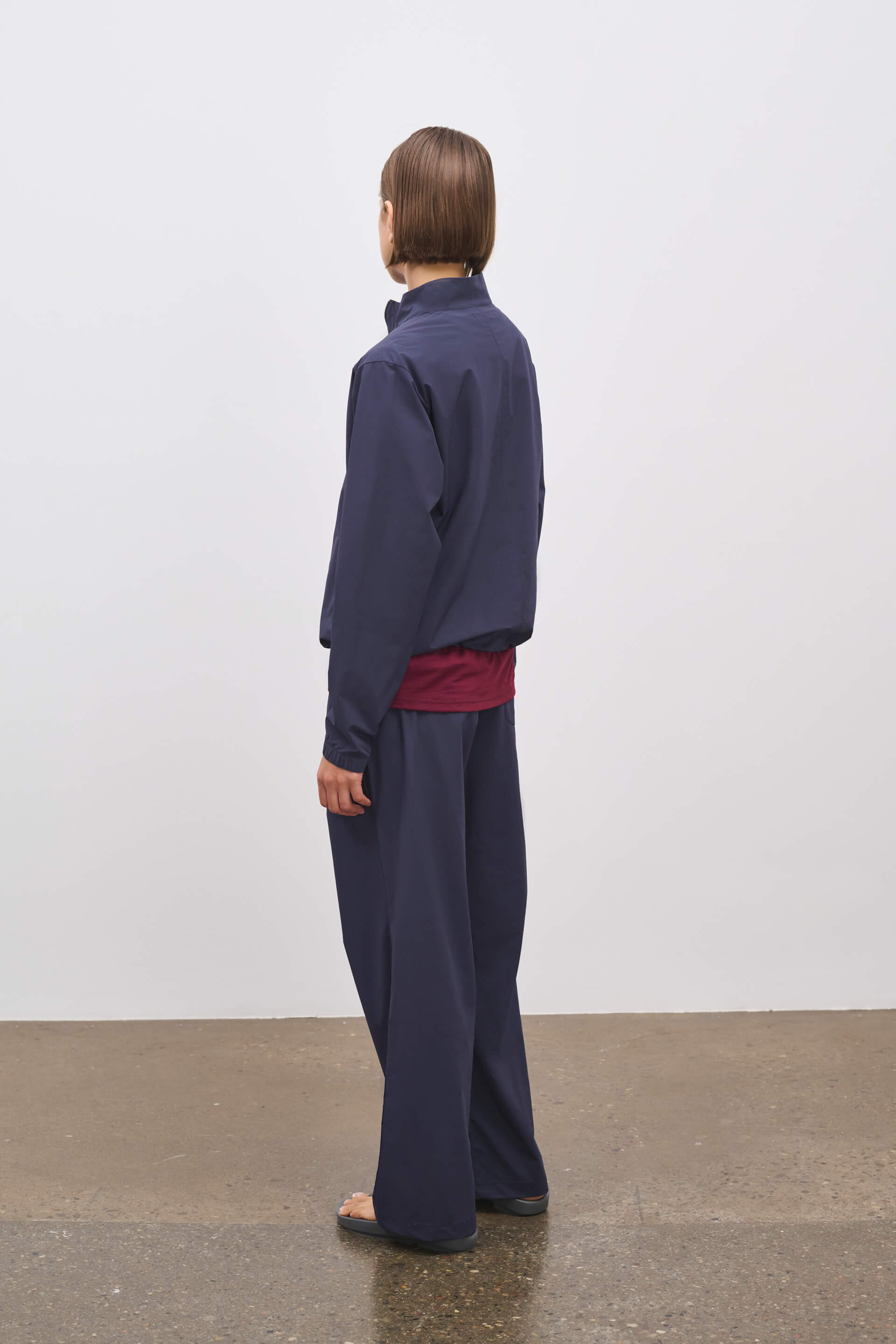 Literary Sport | Womens Virginia Half Zip Performance Jacket in Washed Navy Blue