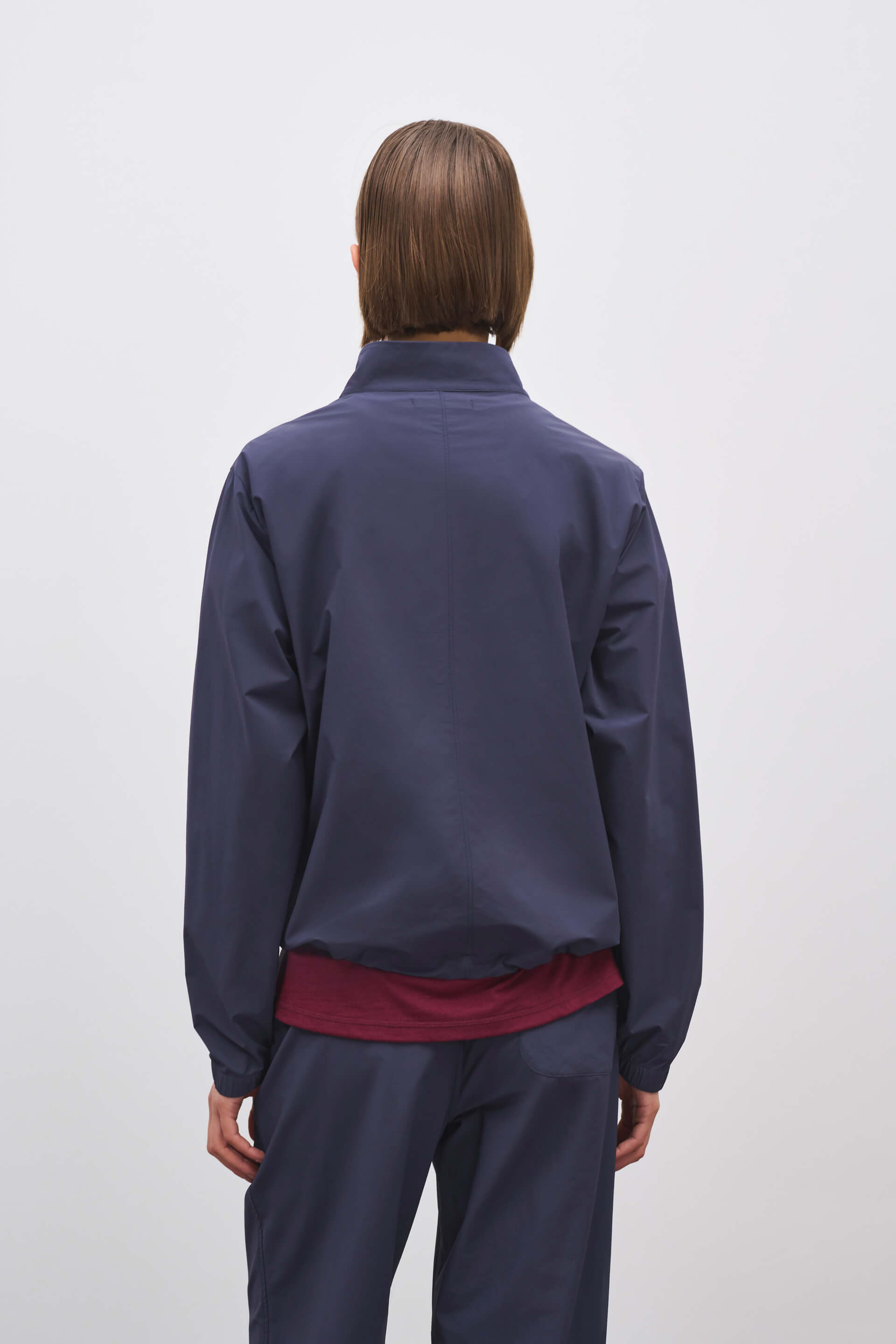 Literary Sport | Womens Virginia Half Zip Performance Jacket in Washed Navy Blue