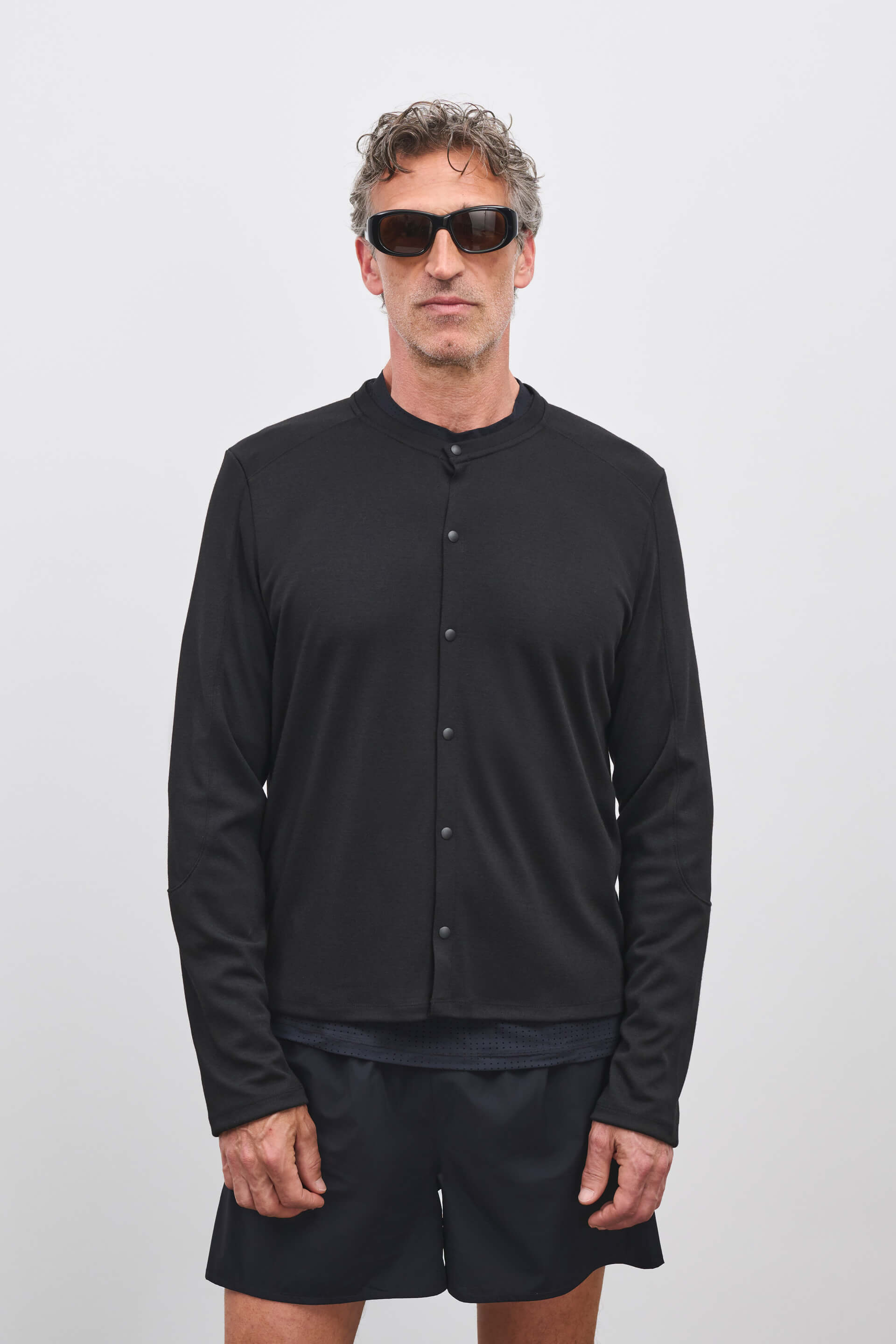 Literary Sport | Mens Walker Performance Cardigan in Black