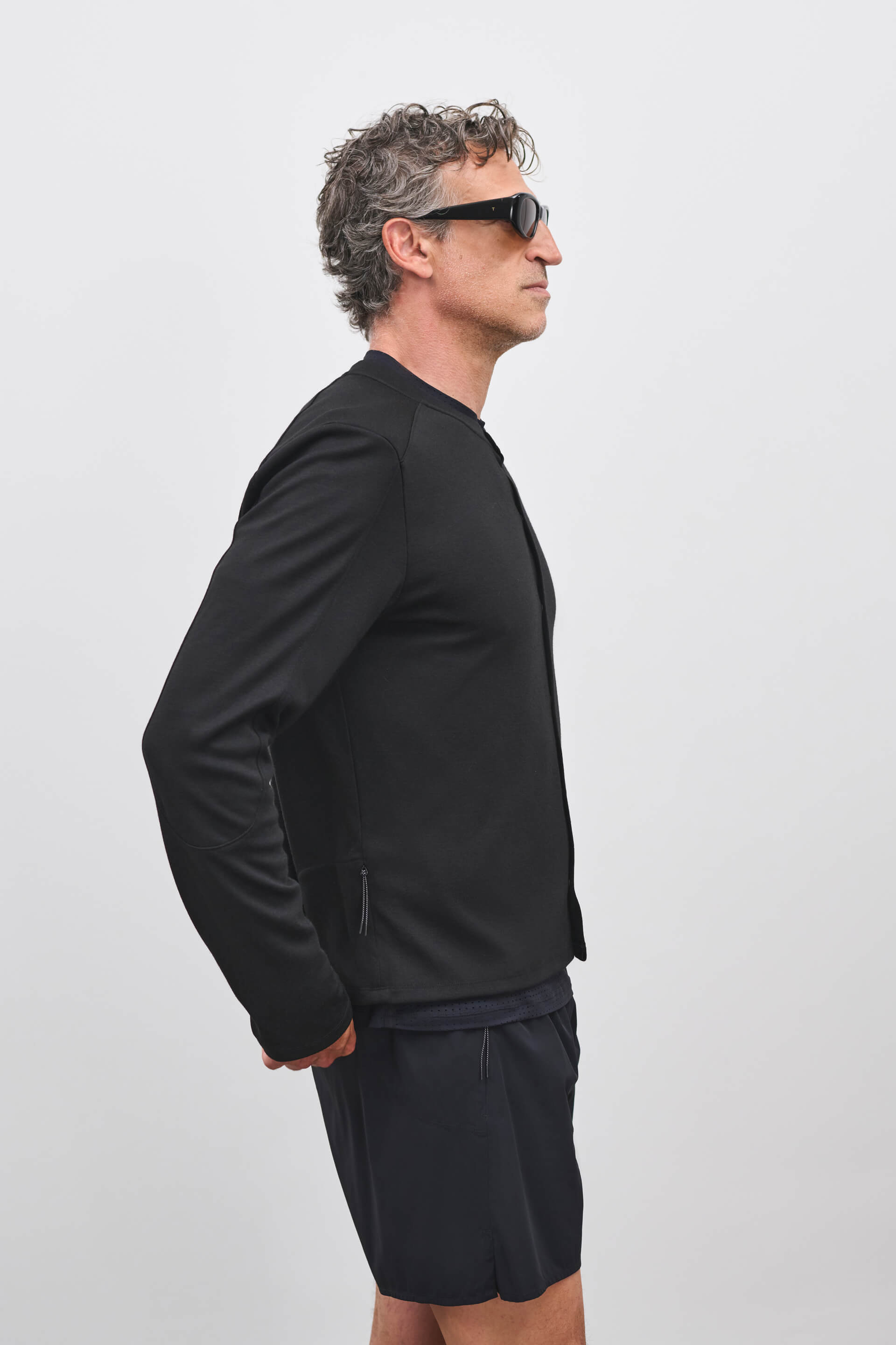 Literary Sport | Mens Walker Performance Cardigan in Black