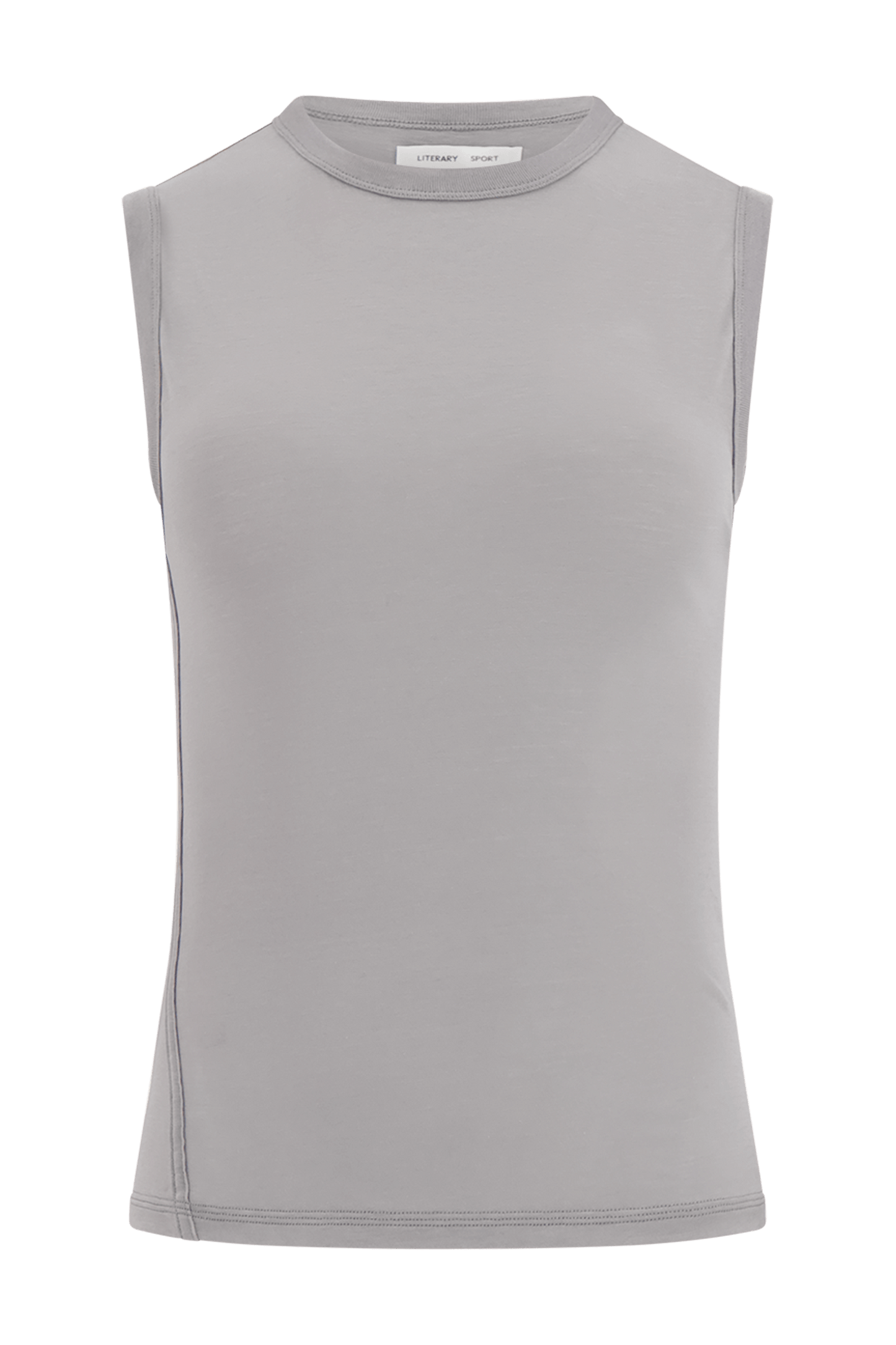 Literary Sport | Joan Womens Twist Fitted Tank Top - Steel Silver Grey