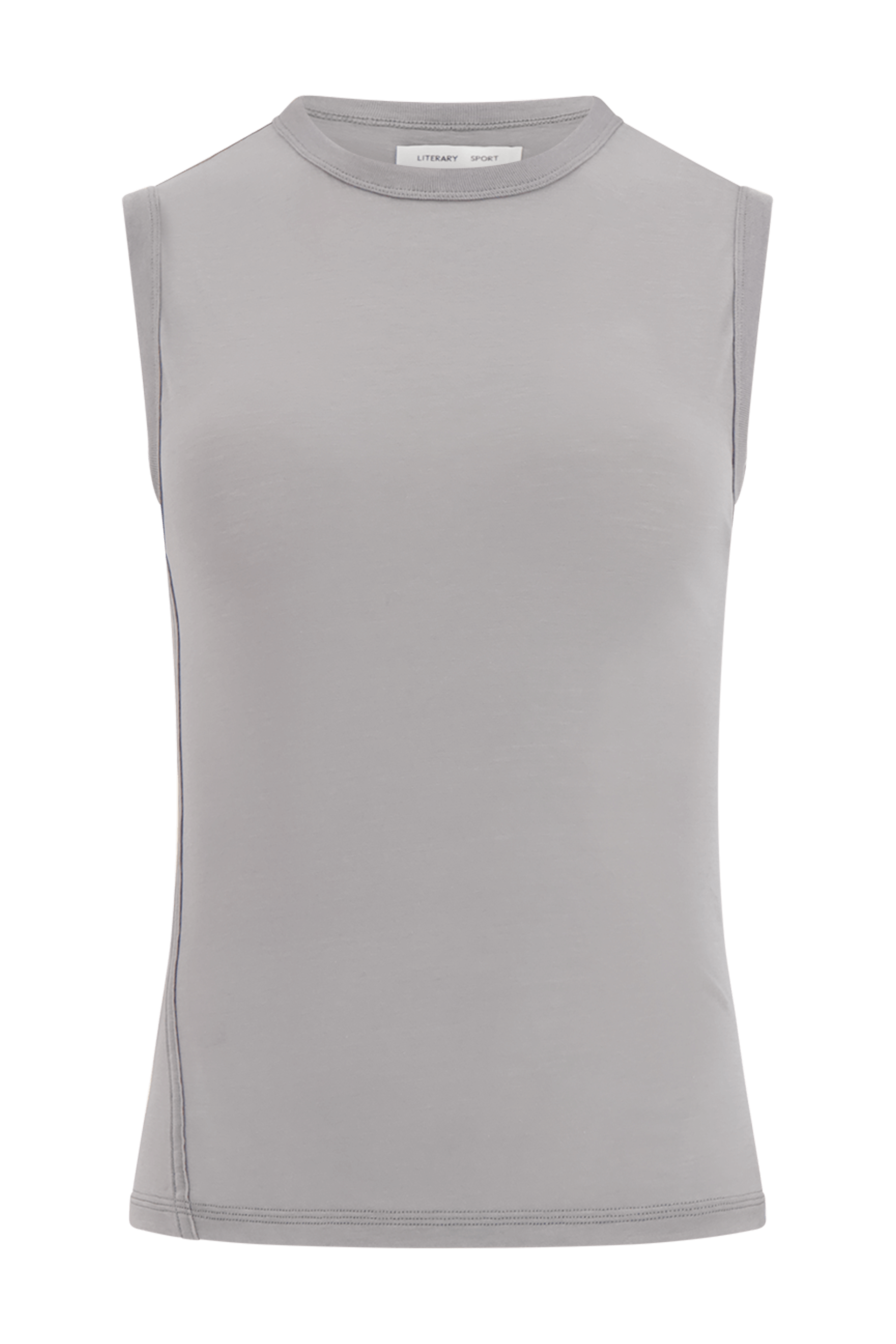 Literary Sport | Joan Womens Twist Fitted Tank Top - Steel Silver Grey