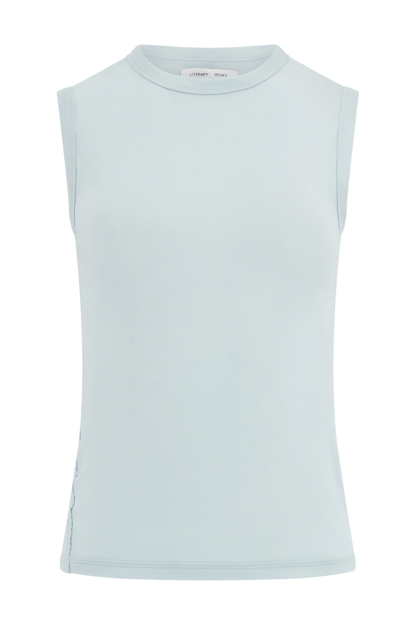 Literary Sport | Joan Womens Twist Fitted Tank Top - Mist Light Blue