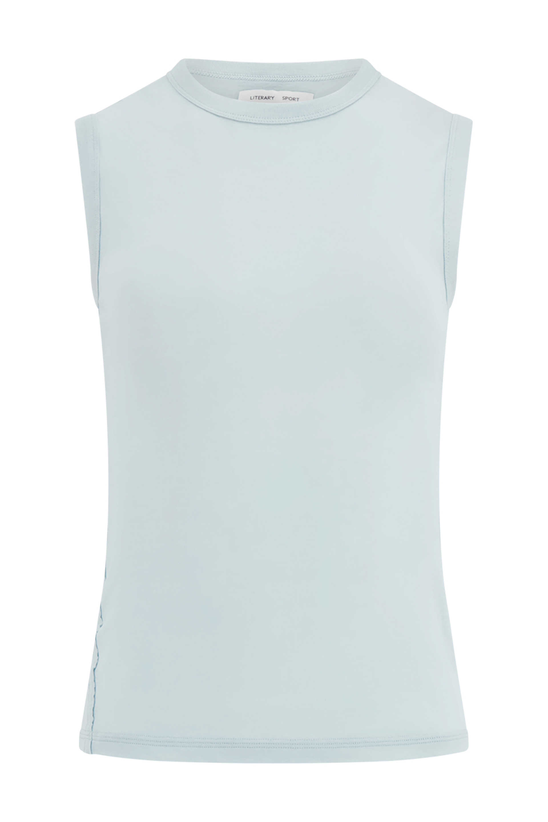 Literary Sport | Joan Womens Twist Fitted Tank Top - Mist Light Blue