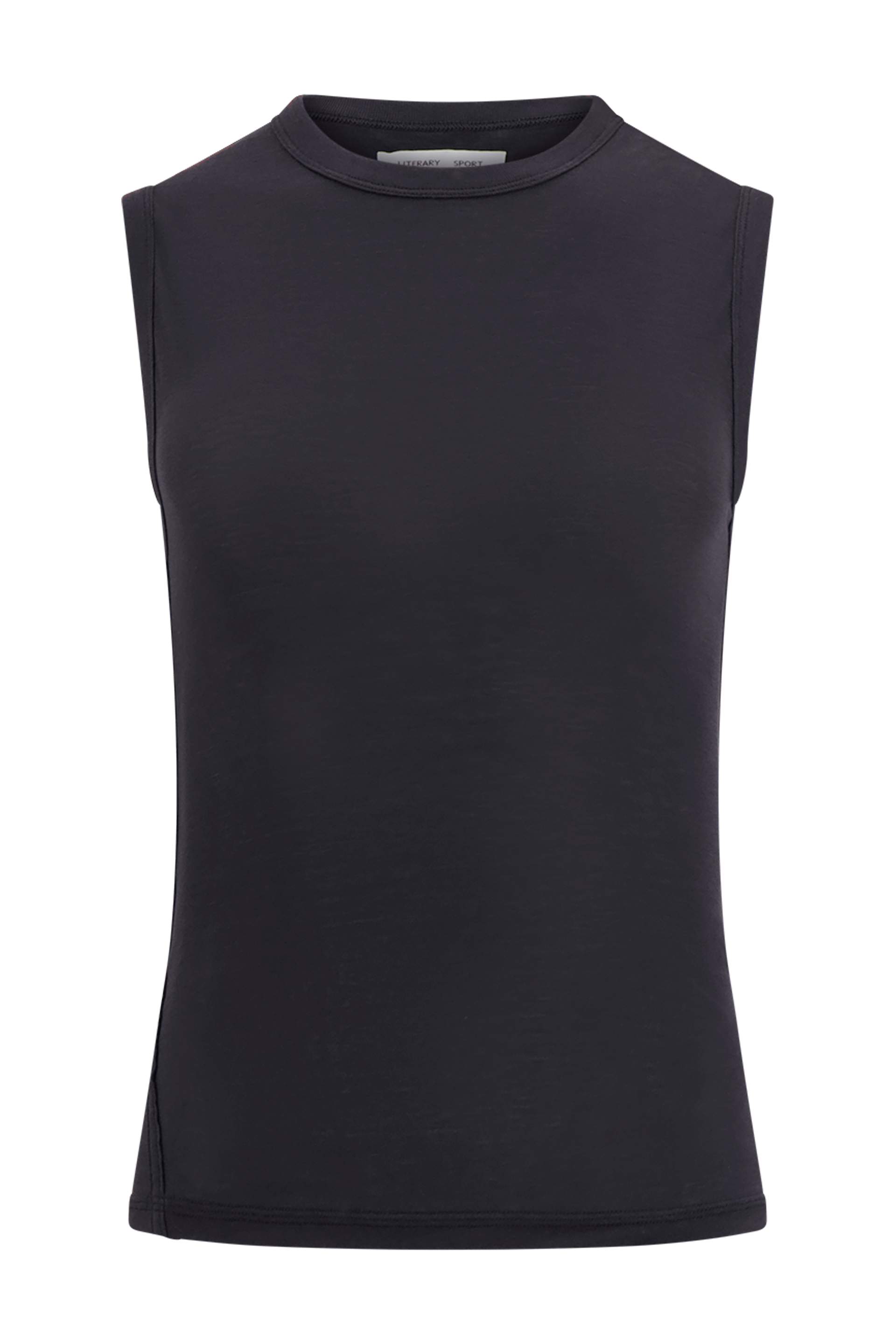Literary Sport | Joan Womens Twist Fitted Tank Top - Washed Black