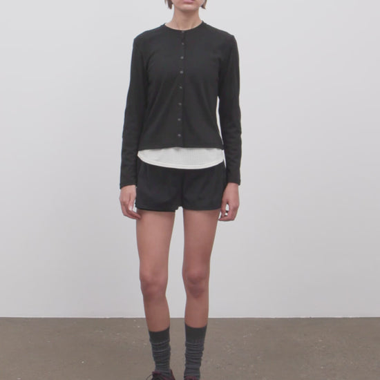 Literary Sport | Womens Fanny Performance Cardigan in Black