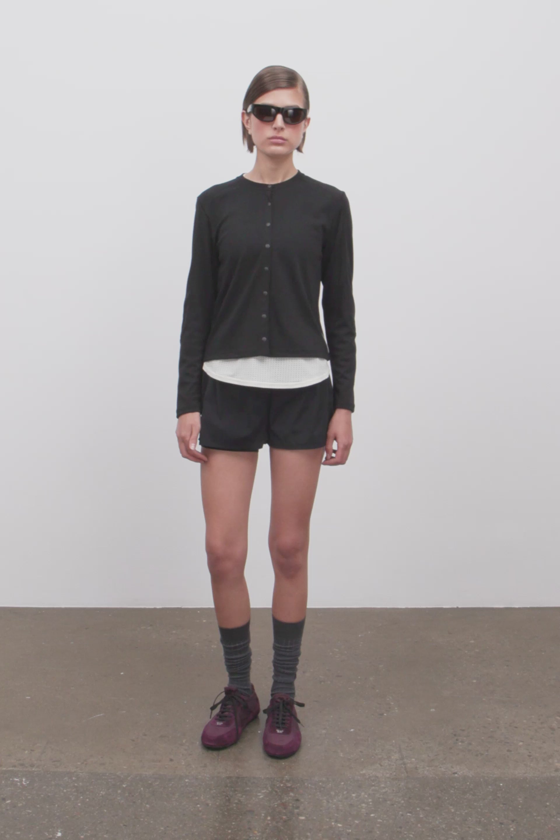 Literary Sport | Womens Fanny Performance Cardigan in Black