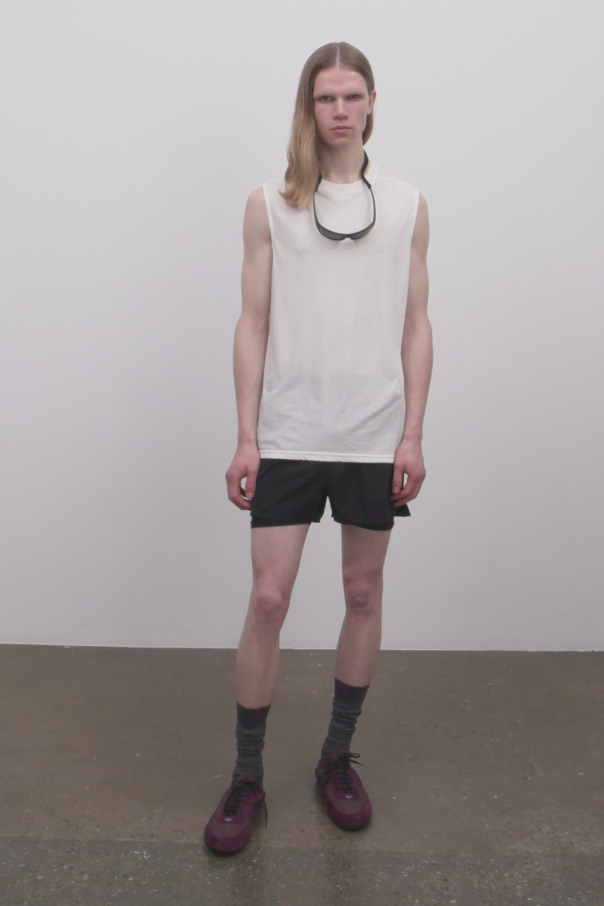 Literary Sport | Lorca Mens Sleeveless Running T-Shirt - White