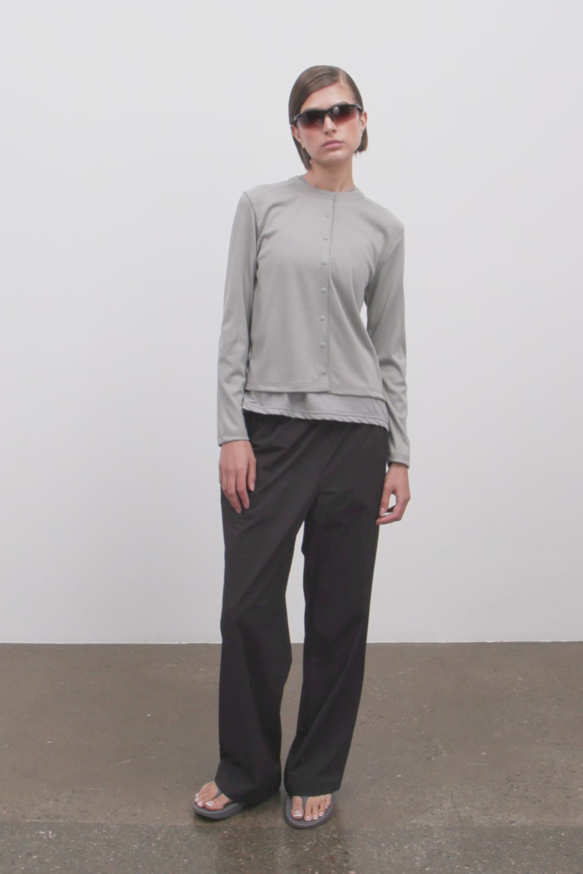 Literary Sport | Womens Fanny Performance Cardigan in Grey
