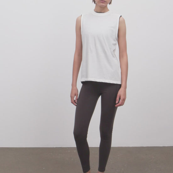 Literary Sport | Naomi Sleeveless Running T-Shirt - White