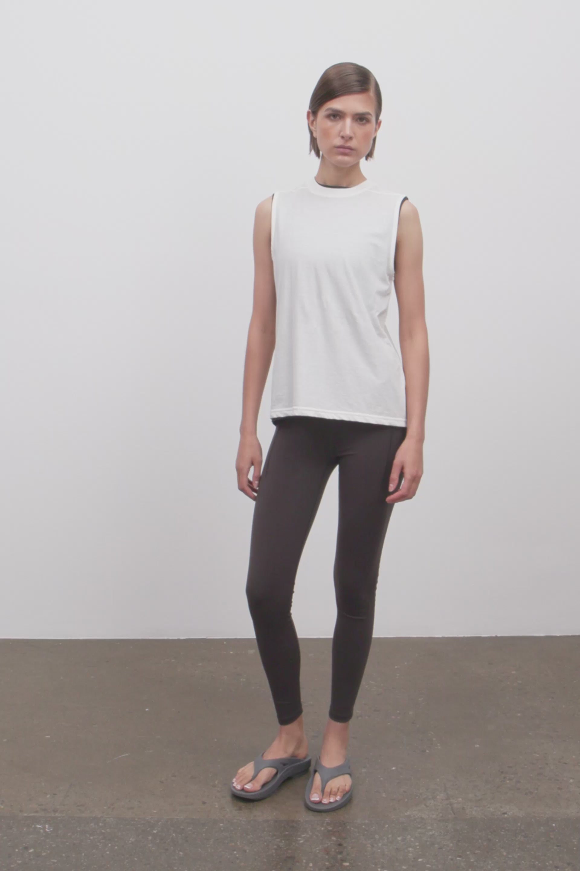 Literary Sport | Naomi Sleeveless Running T-Shirt - White