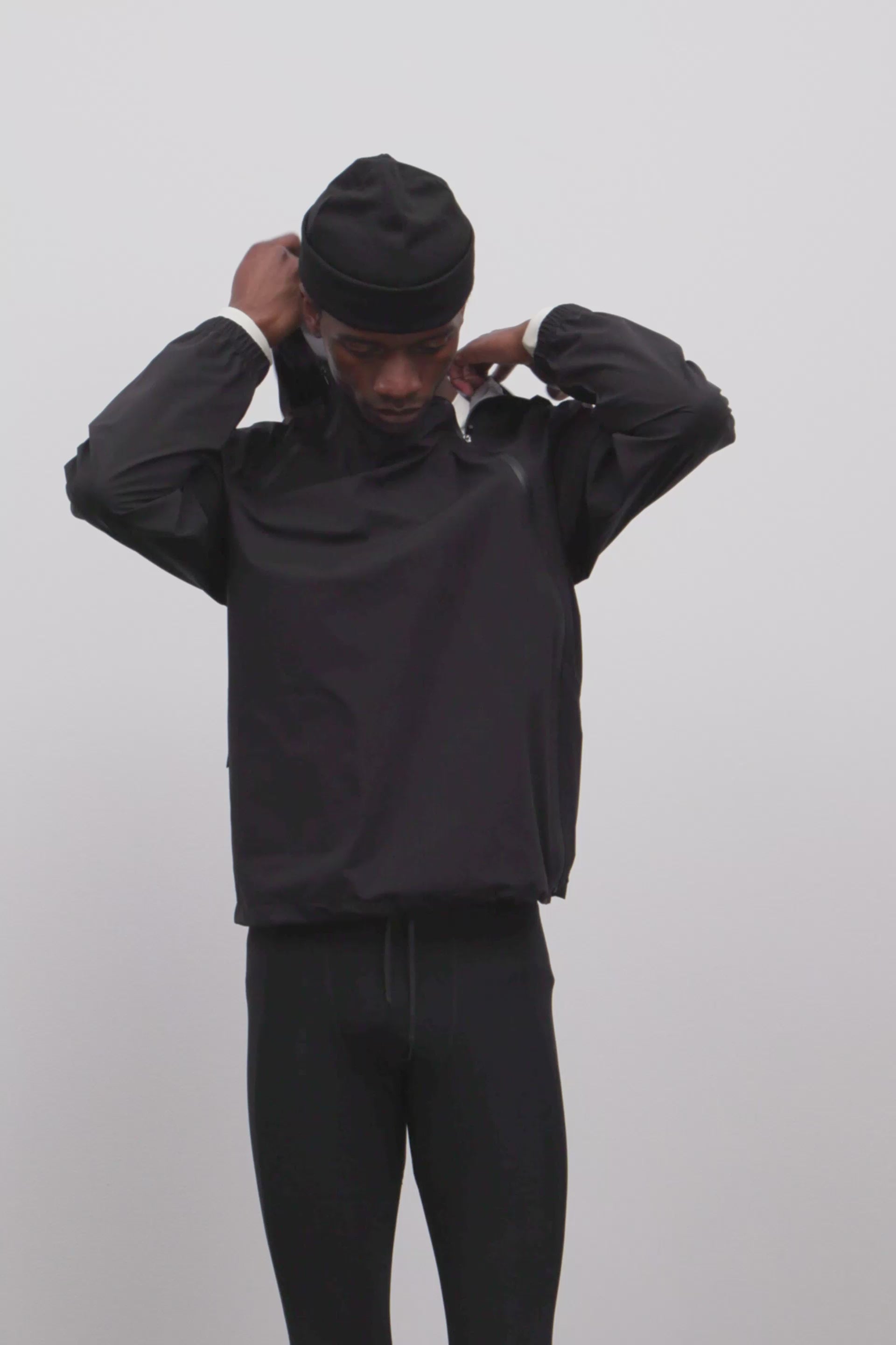 Literary Sport | Mens Emerson Waterproof Running Jacket in Black