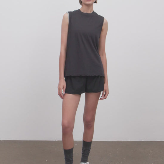 Literary Sport | Naomi Sleeveless Running T-Shirt - Black
