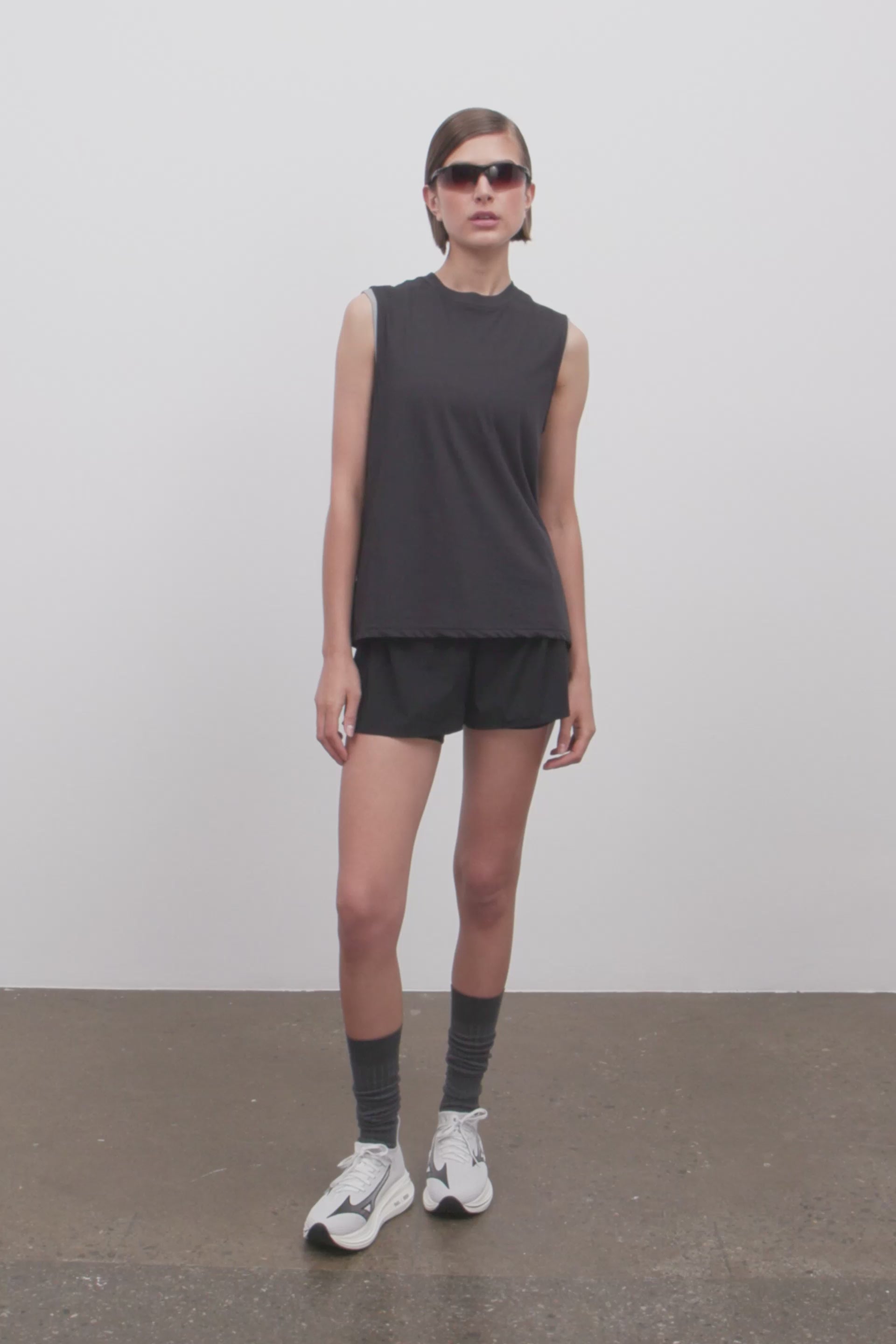 Literary Sport | Naomi Sleeveless Running T-Shirt - Black