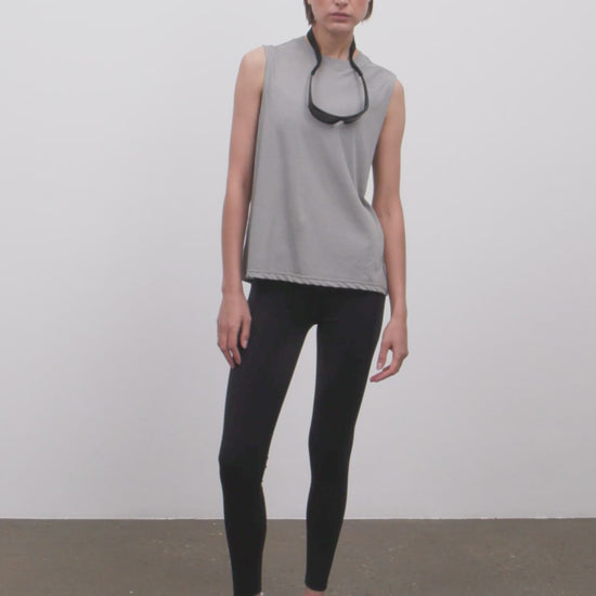 Literary Sport | Naomi Sleeveless Running T-Shirt - Steel Grey