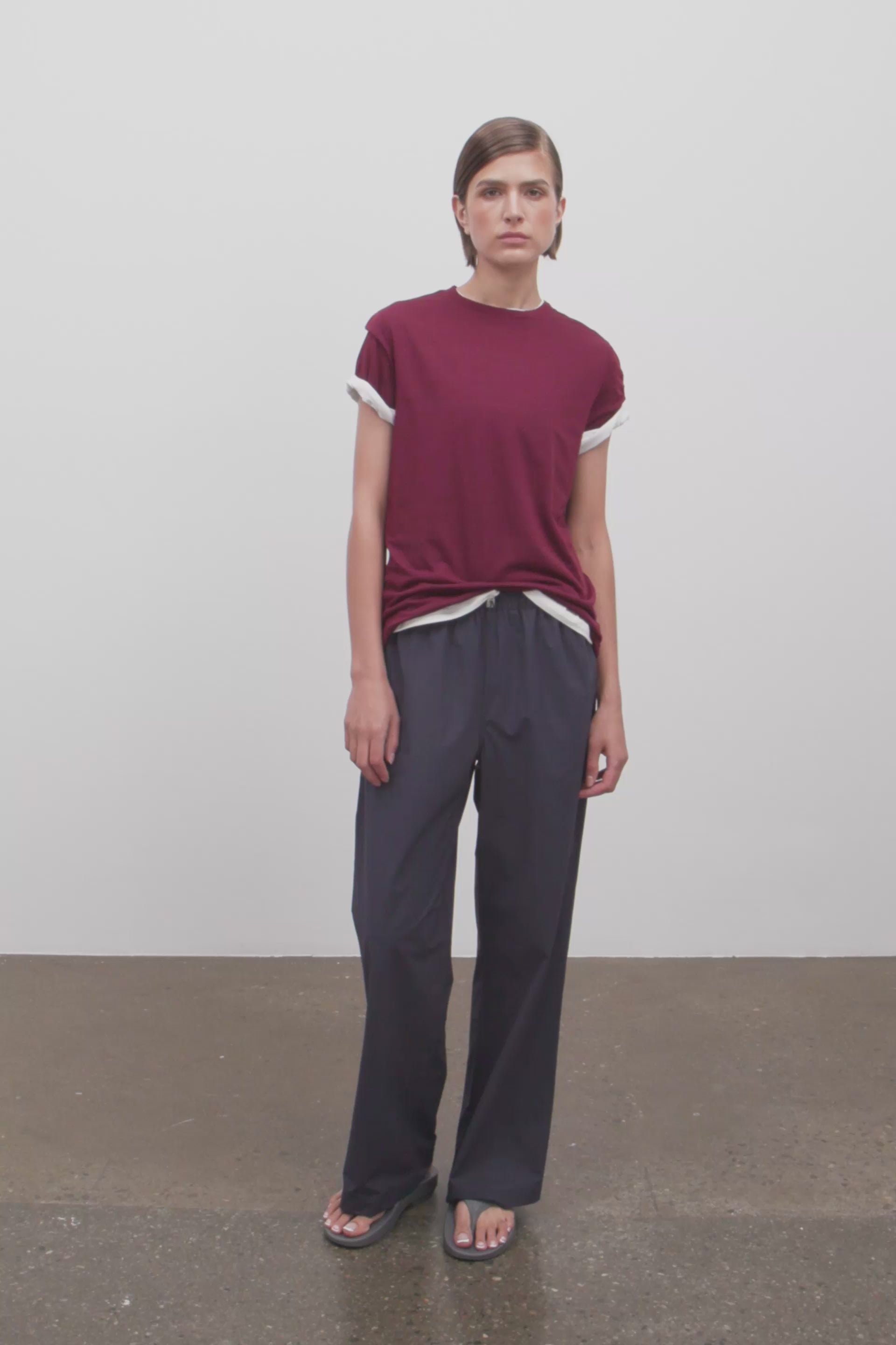 Literary Sport | Womens May Performance Pant in Washed Navy Blue