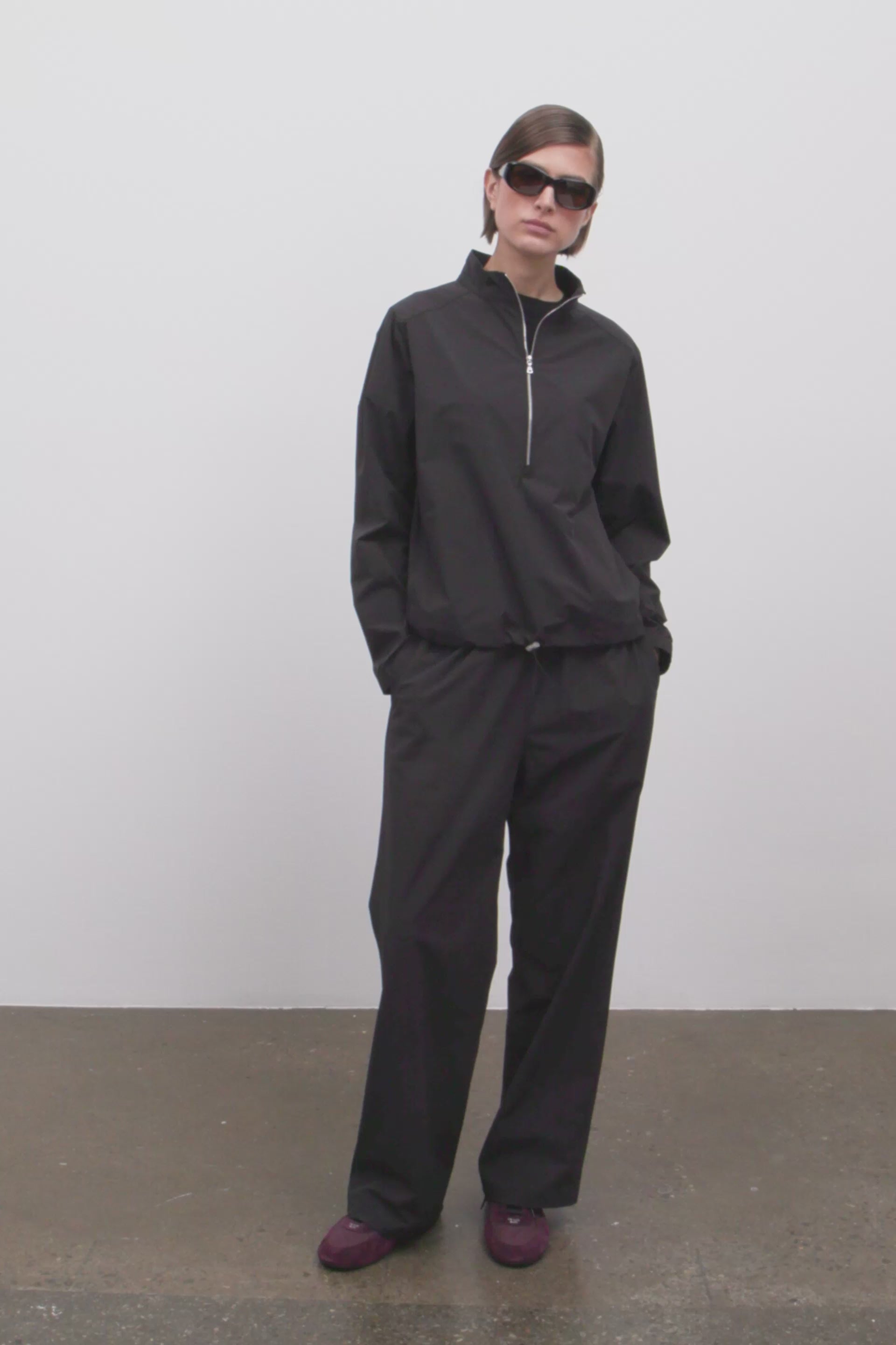 Literary Sport | Womens Virginia Half Zip Performance Jacket in Black
