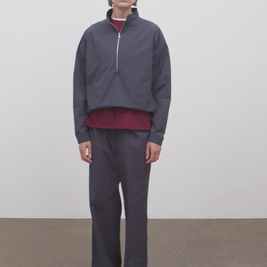 Literary Sport | Womens Virginia Half Zip Performance Jacket in Washed Navy Blue