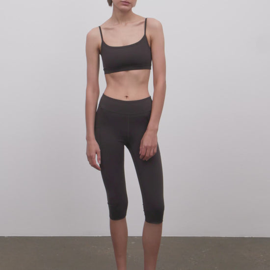 Literary Sport | Nora Womens Low Impact Sports Bra - Ash Dark Brown