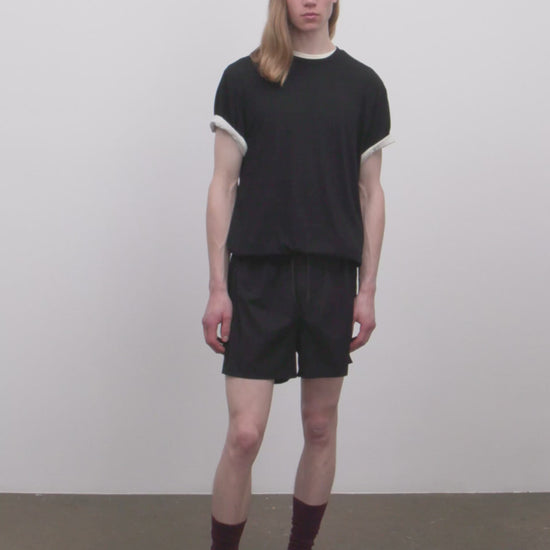 Literary Sport - Marcus Mens Running Short with Brief - Black
