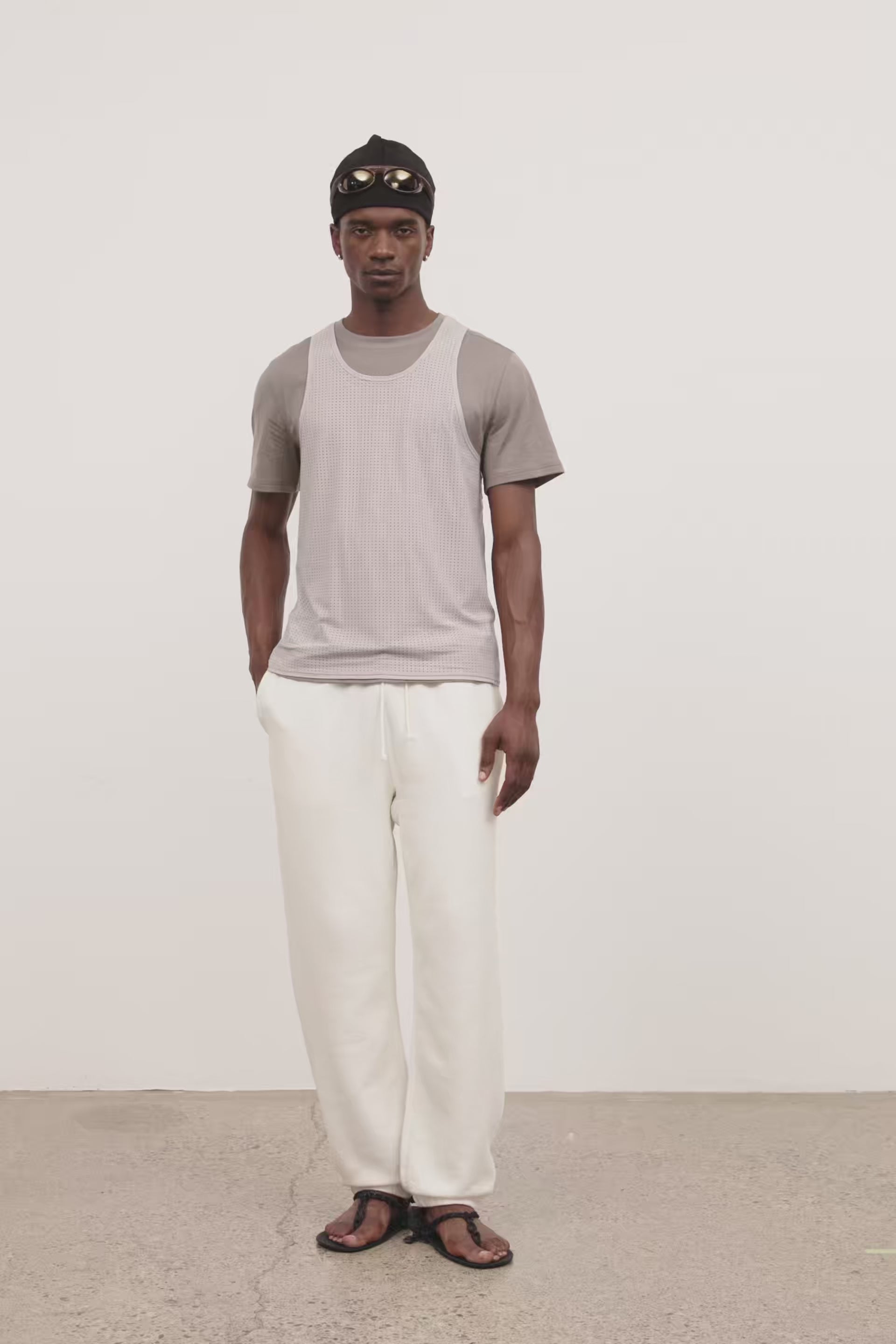 Literary Sport - Mens Lev Sweatpants - Bone White