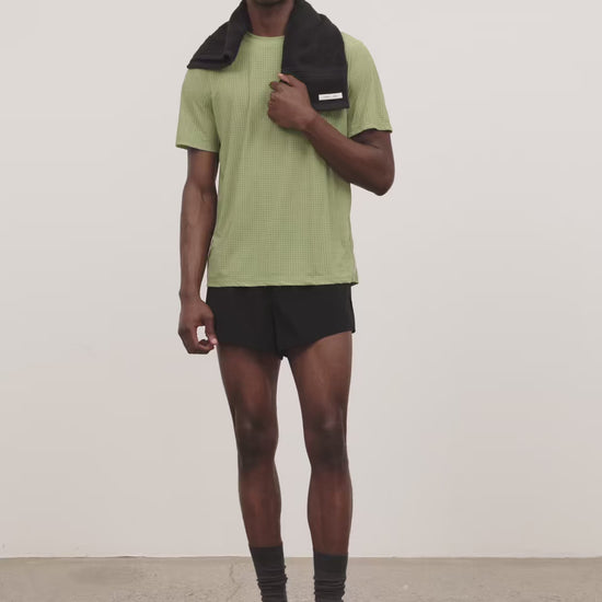 Literary Sport - Mens Morrison Run Short with Brief in Forma - Black