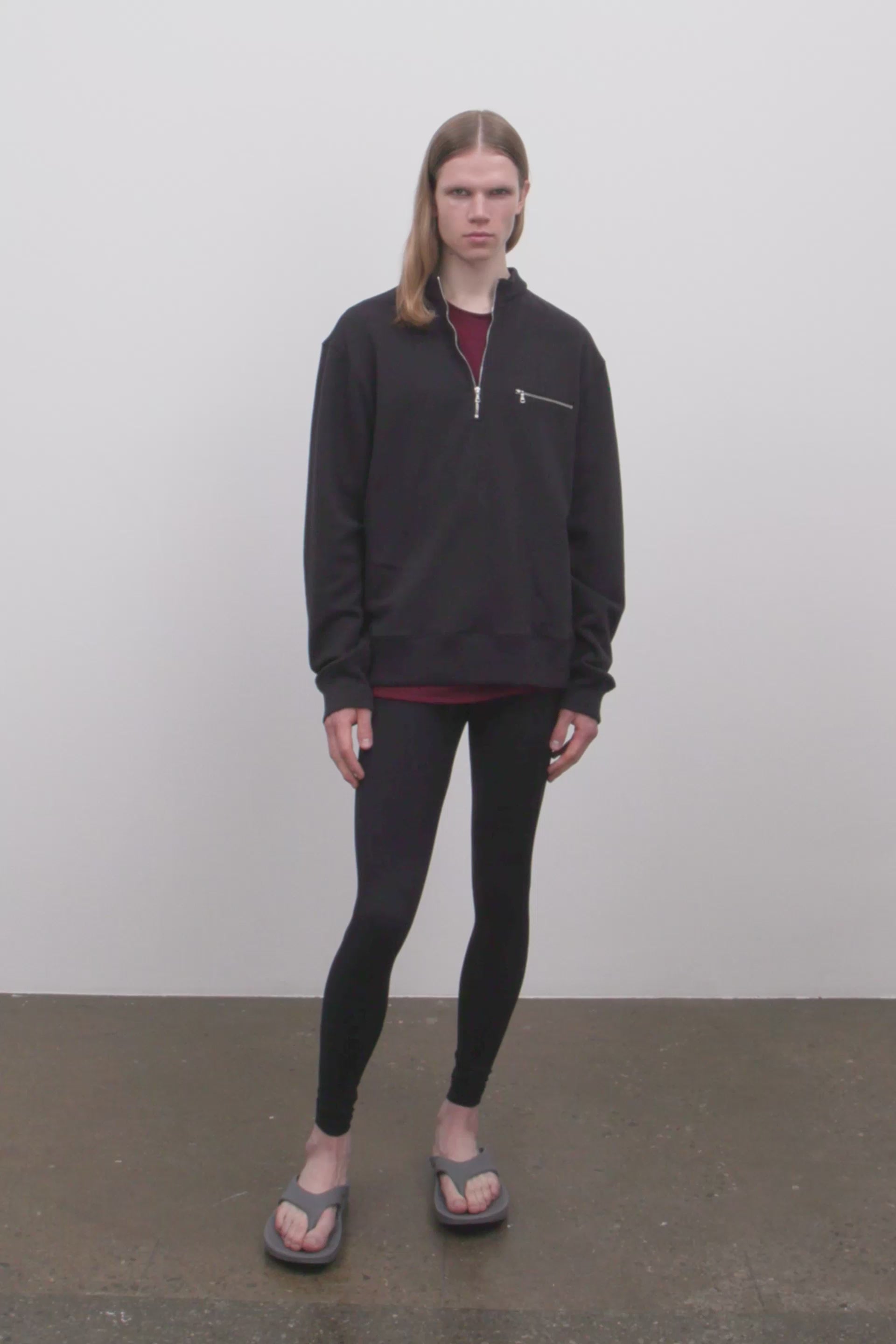 Literary Sport | Gabriel Mens Quarter Zip Sweatshirt - Black