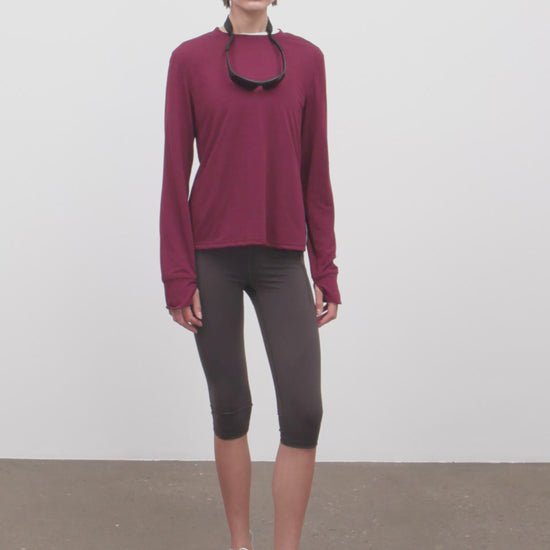 Literary Sport | Joy Womens Long Sleeve Burgundy
