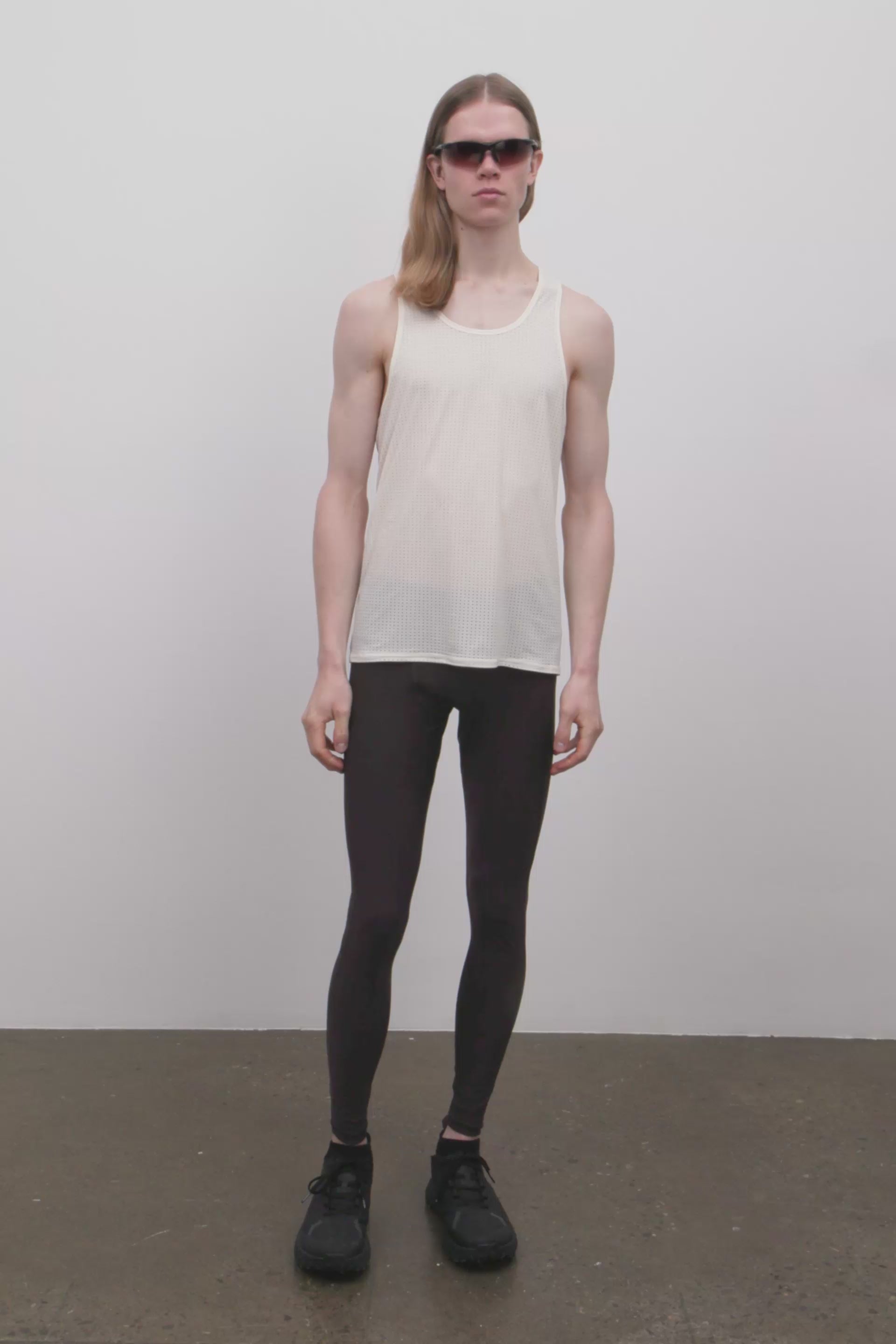 Literary Sport | Mens Mare Full Length Running Tights in Ash