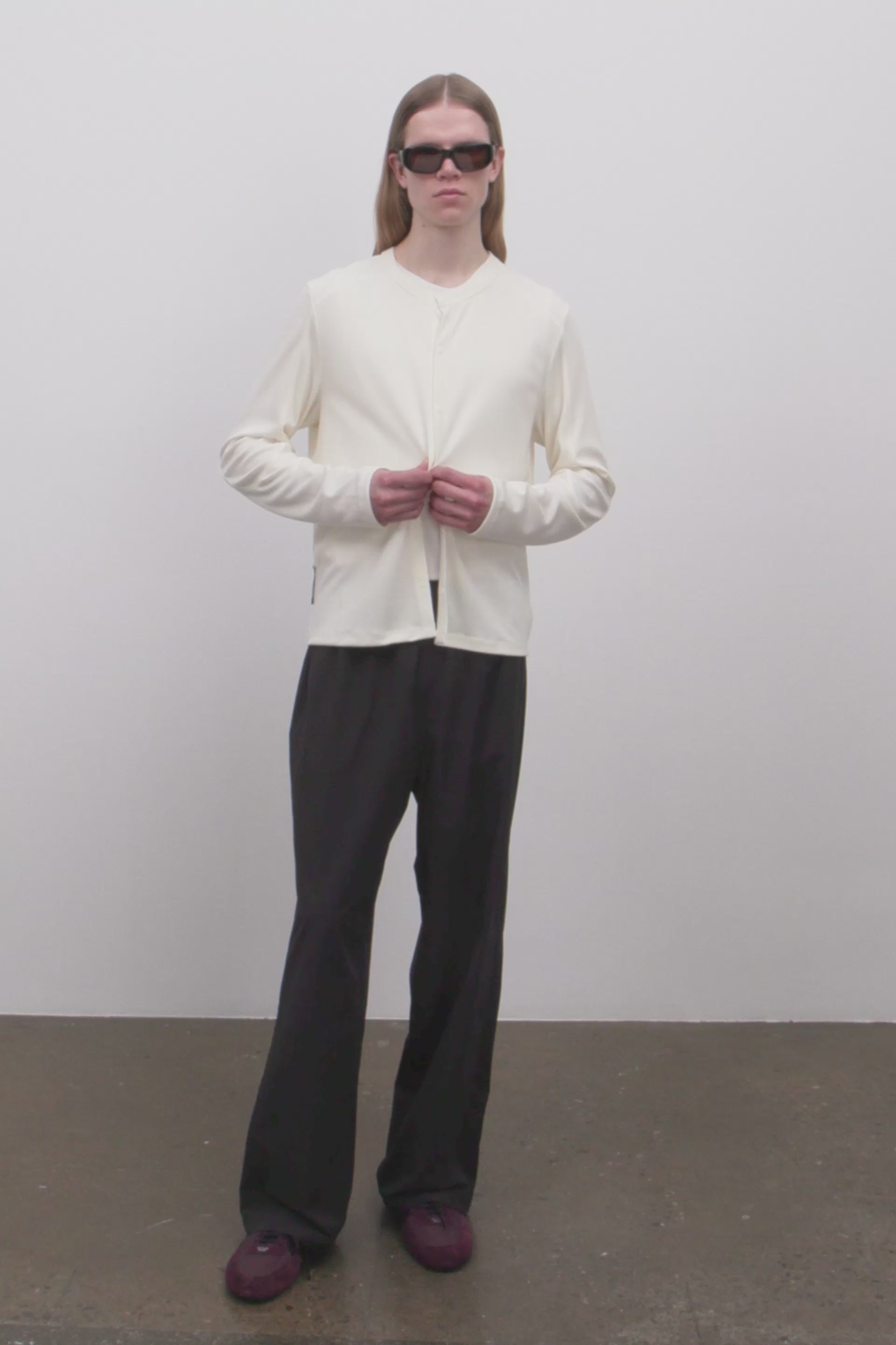 Literary Sport | Mens Walker Performance Cardigan in Bone