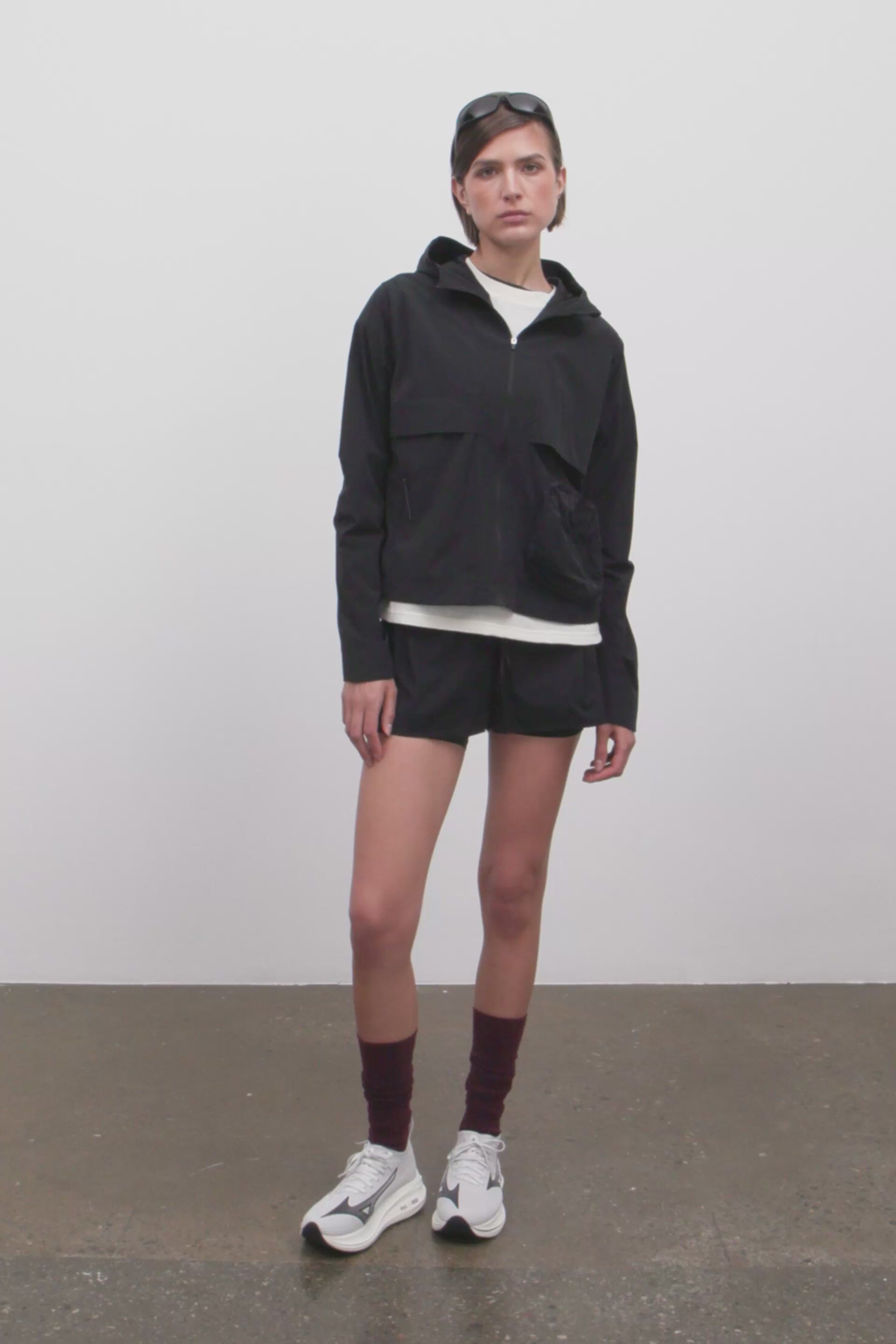 Literary Sport | Adrienne Womens Packable Running Jacket in Black